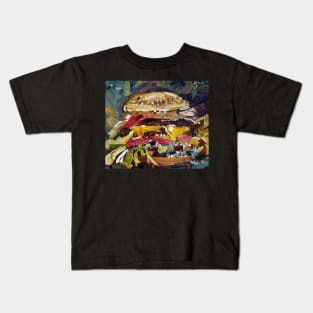 Glamburger Textured painting Kids T-Shirt